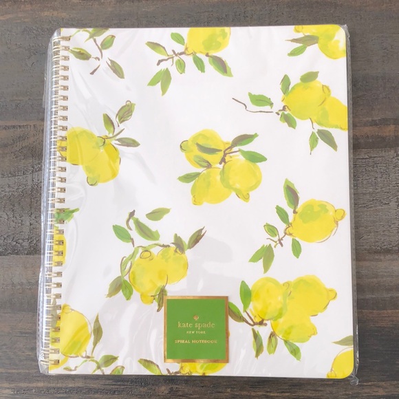 kate spade Other - Kate Spade Lemon Large Spiral Notebook